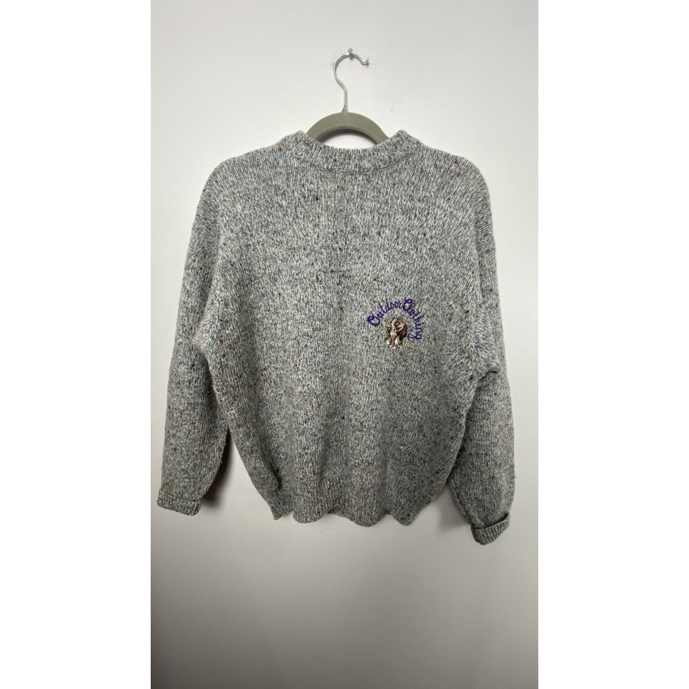 Vintage United Colors of Benetton Wool Sweater with Embroidered Springer Spaniel